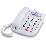 Tlphone filaire larges touches pour les sniors blanc