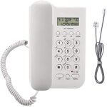 Téléphone filaire mural - fsk / dtmf, pour bureau et maison (blanche) Téléphone filaire mural - fsk / dtmf, pour bureau et maison (blanche)