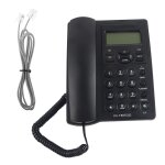 Telephone filaire semi - mains libres avec ecran lcd et haut - parleur, alarmes de groupe 3, noir Telephone filaire semi - mains libres avec ecran lcd et haut - parleur, alarmes de groupe 3, noir