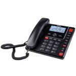 Téléphone filaire sénior avec écran et grandes touches fysic fx - 3940 noir Téléphone filaire sénior avec écran et grandes touches fysic fx - 3940 noir
