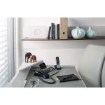Tlphone fixe bluetooth dect avec cran et rpondeur gris noir