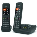 Tlphone fixe duo sans fil sans rpondeur noir