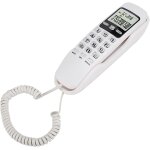 T�l�phone fixe filaire mural, blanc, syst�me double dtmf / fsk, ecran lcd, 38 m�moires d'appels, fonction ...