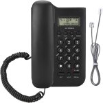 Tlphone fixe filaire, tlphone filaire mural avec haut - parleur, affichage id de l'appelant, mains ...