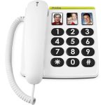 Tlphone fixe filaire avec touches extra - larges snior blanc