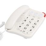 Téléphone fixe a gros bouton avec haut - parleur pour personnes agées, 3 mémoires one - touch et 10 fonctions ... Téléphone fixe a gros bouton avec haut - parleur pour personnes agées, 3 mémoires one - touch et 10 fonctions ...