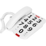 Tlphone fixe ld - 265 pour personnes ges, tlphone fixe avec gros boutons et son super fort, numrotation ...