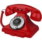 T�l�phone fixe r�tro, t�l�phone filaire antique vintage, cadran rotatif des ann�es 1930, t�l�phone d�coratif ...