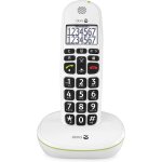 Tlphone fixe sans fil blanc