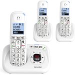 Tlphone fixe sans fil avec rpondeur alcatel xl785 trio blanc