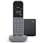 Tlphone fixe sans fil solo au design moderne avec rpondeur intgr gris anthracite