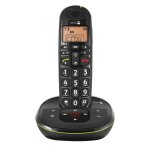 Tlphone fixe senior dect avec rpondeur phoneeasy 105wr doro noir