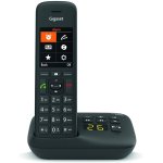 Téléphone fixe solo sans fil avec répondeur noir Téléphone fixe solo sans fil avec répondeur noir