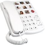 Téléphone a gros boutons pour personnes agées, téléphone filaire a mémoire photo pour malvoyants, téléphone ... Téléphone a gros boutons pour personnes agées, téléphone filaire a mémoire photo pour malvoyants, téléphone ...