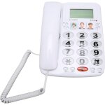 T�l�phone a gros boutons pour les personnes ag�es, les boutons d'image du t�l�phone fixe filaire pour ...