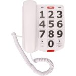 Tlphone  gros boutons pour personnes ges, sonnerie extra forte, volume rglable et cordon long, ...