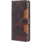 Pour telephone huawei honor x8 etui, flip tpu + pu cuir case cover, carte fentes / stand fonction, brun ...