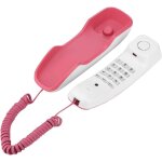 Tlphone mural, tlphone filaire rose avec fonction pause / muet / recomposition, elgant tlphone ...