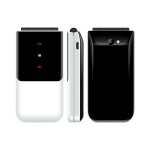 Tlphone portable  clapet 1. 77 pouces double sim bluetooth fm batterie longue dure blanc yonis