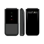 Tlphone portable  clapet 1. 77 pouces double sim bluetooth fm batterie longue dure noir yonis