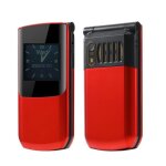 T�l�phone portable � clapet 4g double sim batterie 4800mah sos rouge yonis