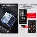 T�l�phone portable � clapet grandes touches double sim sos mega batterie noir yonis