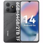 T�l�phone portable oscal flat 2c 6, 56  6go + 64go / sd 2to 5000mah android 14 go dual sim - noir