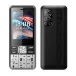 T�l�phone portable quad sim ecran 2. 8 pouces batterie longue dur�e bluetooth noir yonis
