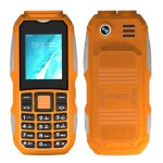 T�l�phone portable robuste 1, 77 pouce double sim 2g lampe torche double orange yonis