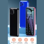 T�l�phone portable ultra mince l�ger batterie 1000mah ecran 1. 44 pouces dual sim bleu yonis