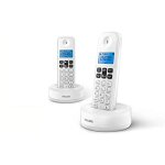 T�l�phone sans fil philips d1612w / 34 1, 6  300 mah gap (2 pcs) blanc