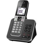Tlphones sans fil avec rpondeur et cran gris noir
