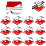 Teppd - 50pcs clips cbles, attache cble auto collant, cable adhesif rangement de cble, cavalier cable ...