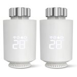 T�te thermostatique intelligente - zigbee 3. 0 alexa google - programmation 7j - 2 pack - radiateur chauffage ...