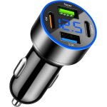 Tgrw - allume cigare usb c 4 ports, chargeur allume cigare usb, adaptateur usb voiture avec voltmtre ...