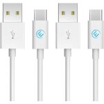 Thef - cble usb type c [2x2m] charge rapide 3a cordon chargeur usb c pour samsung galaxy s23 s22 s21 ...