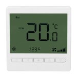 Thermostat intelligent de bobine de ventilateur, cran lcd abs, thermostat intelligent anti - interfrence ...