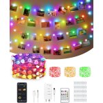 Tianyi - guirlande lumineuse photo, smart wifi dcoration de nol 10m 50 clips 66 led de chambre d'enfant ...