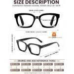Tianyi - lunettes de lecture pour homme et femme - cadre carré surdimensionné avec charnière a ressort ... Tianyi - lunettes de lecture pour homme et femme - cadre carré surdimensionné avec charnière a ressort ...