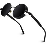 Tianyi - lunettes de soleil polarisées ronde rétro métal cadre steampunk pour homme et femme unisexe ... Tianyi - lunettes de soleil polarisées ronde rétro métal cadre steampunk pour homme et femme unisexe ...