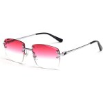 Tianyi - lunettes de soleil sans monture, carres, couleur progressive, style rtro vintage