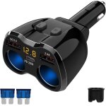 Tianyi - pd 3. 0 prise allume cigare adaptateur 150w, qc 3. 0 & usb c 12v / 24v dc multiprise chargeur ...