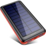 Tlp - batterie externe solaire 26800mah, [2024 upgrade control ic] chargeur solaire 3 entres & 2 sorties ...