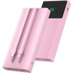 Tlp - power bank 13000 mah avec 2 cbles intgrs, batteries externes, chargeur portable pd chargeur ...