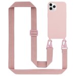 Tour de cou cha�ne pour apple iphone 11 pro max en liquid pink housse de protection en silicone avec ...