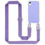 Tour de cou cha�ne pour apple iphone xr en liquid light purple housse de protection en silicone avec ...
