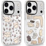 Trahoo - 2 pi�ces coque pour iphone 17 pro 6, 3 , transparente mignon etui avec anim� motif chat, ultra ...