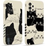 Trahoo - 2 pices coque pour samsung galaxy a53 5g 6, 5 , etui avec chat poisson mignon motif antichoc ...