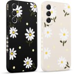 Trahoo - 2 pices coque pour samsung galaxy s22 5g 6, 1 , etui avec amusante daisy latral mignon chrysanthme ...