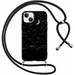 Trahoo - coque pour apple iphone 14 plus avec cordon de collier, aesthetic plan�te motif etui housse ...